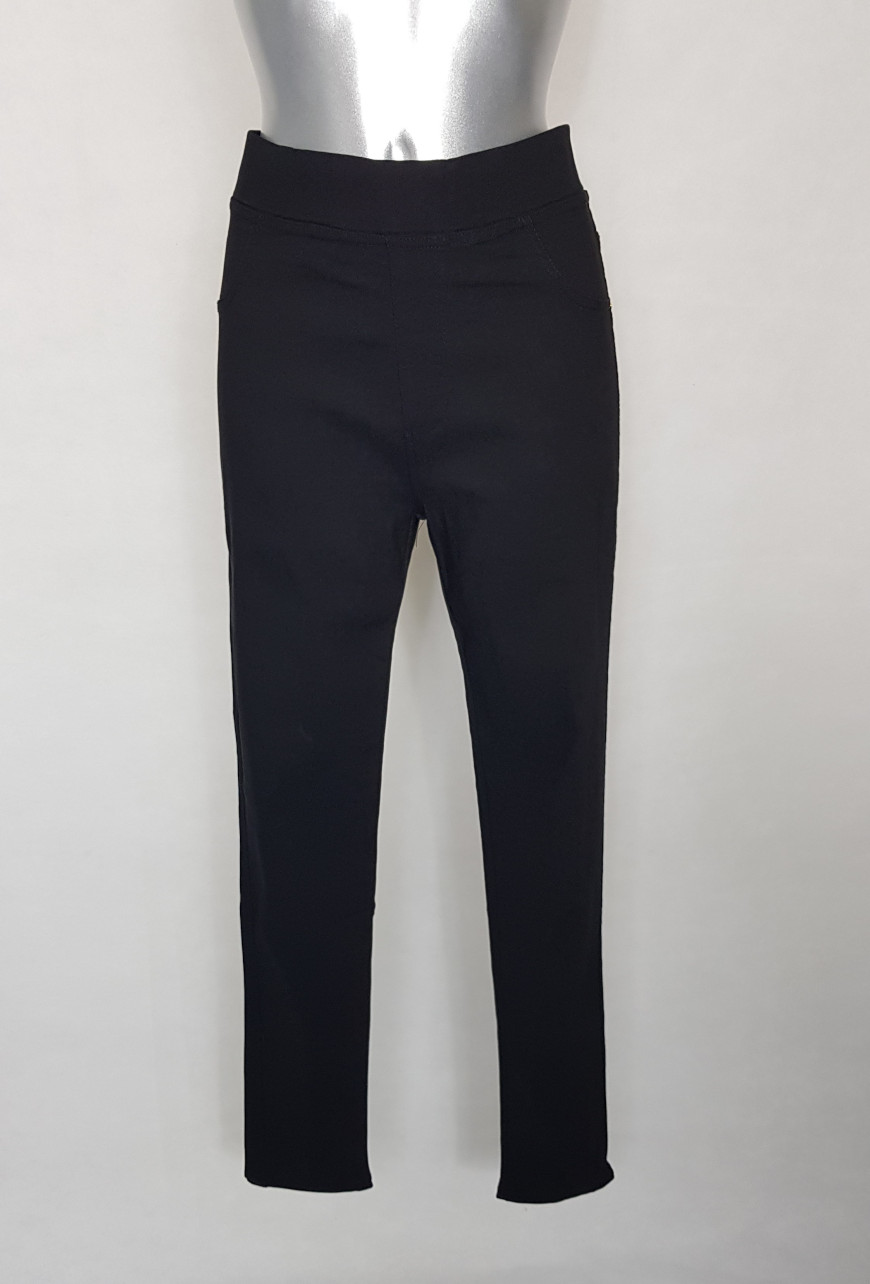 Pantalon noir femme ronde taille haute élastique - Caprices de madeleine