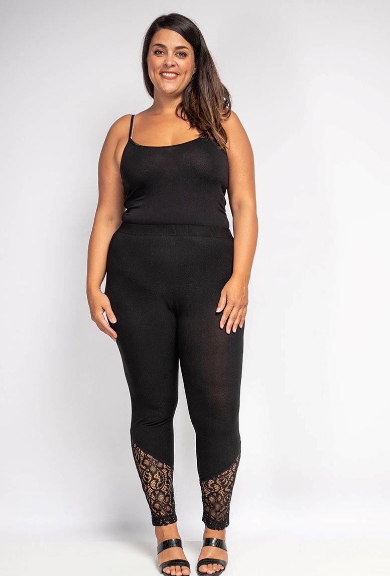 Pantalon legging noir femme grande taille - Caprices de madeleine
