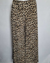 pantalon large taille haute femme​ leopard