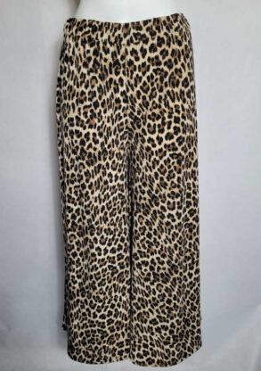 pantalon large taille haute femme​ leopard