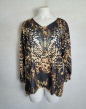 pull leopard femme ronde. pull original grande taille femme