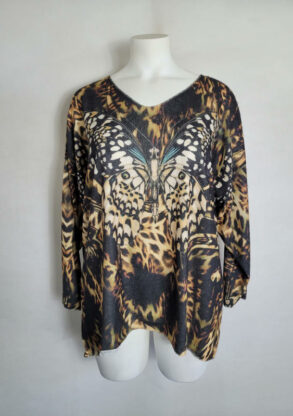 pull leopard femme ronde. pull original grande taille femme